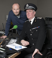 Scot Squad. Image shows from L to R: Fred MacAulay, Chief Commissioner Cameron Miekelson (Jack Docherty). Copyright: The Comedy Unit. Scot Squad. Image shows from L to R: Fred MacAulay, Chief Commissioner Cameron Miekelson (Jack Docherty). Copyright: The Comedy Unit.