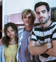 Lovesick. Image shows from L to R: Evie (Antonia Thomas), Dylan (Johnny Flynn), Luke (Daniel Ings). Copyright: Clerkenwell Films. Lovesick. Image shows from L to R: Evie (Antonia Thomas), Dylan (Johnny Flynn), Luke (Daniel Ings). Copyright: Clerkenwell Films.