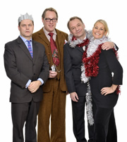 Shooting Stars. Image shows from L to R: Jack Dee, Vic Reeves, Bob Mortimer, Ulrika Jonsson. Copyright: Channel X / Pett Productions. Shooting Stars. Image shows from L to R: Jack Dee, Vic Reeves, Bob Mortimer, Ulrika Jonsson. Copyright: Channel X / Pett Productions.