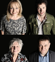 The Show What You Wrote. Image shows from L to R: Fiona Clarke, Chris Addison, Janice Connolly, Gavin Webster. Copyright: BBC. The Show What You Wrote. Image shows from L to R: Fiona Clarke, Chris Addison, Janice Connolly, Gavin Webster. Copyright: BBC.