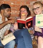 The Show What You Wrote. Image shows from L to R: Darren Kuppan, Helen Moon, Fiona Clarke. Copyright: BBC. The Show What You Wrote. Image shows from L to R: Darren Kuppan, Helen Moon, Fiona Clarke. Copyright: BBC.