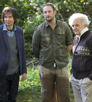 Starlings. Image shows from L to R: Uncle Loz (Matt King), Fergie (Steve Edge), Grandad (Alan Williams). Copyright: Baby Cow Productions. Starlings. Image shows from L to R: Uncle Loz (Matt King), Fergie (Steve Edge), Grandad (Alan Williams). Copyright: Baby Cow Productions.