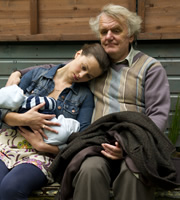 Starlings. Image shows from L to R: Bell (Rebecca Night), Grandad (Alan Williams). Copyright: Baby Cow Productions. Starlings. Image shows from L to R: Bell (Rebecca Night), Grandad (Alan Williams). Copyright: Baby Cow Productions.