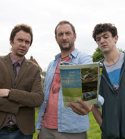 Starlings. Image shows from L to R: Uncle Loz (Matt King), Fergie (Steve Edge), Gravy (John Dagleish). Copyright: Baby Cow Productions. Starlings. Image shows from L to R: Uncle Loz (Matt King), Fergie (Steve Edge), Gravy (John Dagleish). Copyright: Baby Cow Productions.