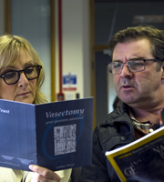 Starlings. Image shows from L to R: Jan (Lesley Sharp), Terry (Brendan Coyle). Copyright: Baby Cow Productions. Starlings. Image shows from L to R: Jan (Lesley Sharp), Terry (Brendan Coyle). Copyright: Baby Cow Productions.
