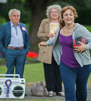 Stella. Image shows from L to R: Dai Davies (Anthony O'Donnell), Aunty Brenda (Di Botcher), Stella (Ruth Jones). Copyright: Tidy Productions. Stella. Image shows from L to R: Dai Davies (Anthony O'Donnell), Aunty Brenda (Di Botcher), Stella (Ruth Jones). Copyright: Tidy Productions.