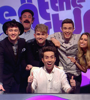 Sweat The Small Stuff. Image shows from L to R: Jake Roche, Sam Simmons, Danny Wilkin, Nick Grimshaw, Ed Gamble, Stacey Solomon. Copyright: Talkback. Sweat The Small Stuff. Image shows from L to R: Jake Roche, Sam Simmons, Danny Wilkin, Nick Grimshaw, Ed Gamble, Stacey Solomon. Copyright: Talkback.
