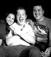 The Leak. Image shows from L to R: Yasmine Akram, Tom Price, Lloyd Langford. Copyright: The Rubber Chicken. The Leak. Image shows from L to R: Yasmine Akram, Tom Price, Lloyd Langford. Copyright: The Rubber Chicken.