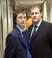 The Thick Of It. Image shows from L to R: Oliver Reeder (Chris Addison), Ben Swain (Justin Edwards). Copyright: BBC. The Thick Of It. Image shows from L to R: Oliver Reeder (Chris Addison), Ben Swain (Justin Edwards). Copyright: BBC.