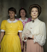 This Is Jinsy. Image shows from L to R: Sporall (Chris Bran), Maven (Justin Chubb), Miss Penny (Eileen Atkins). Copyright: The Welded Tandem Picture Company. This Is Jinsy. Image shows from L to R: Sporall (Chris Bran), Maven (Justin Chubb), Miss Penny (Eileen Atkins). Copyright: The Welded Tandem Picture Company.