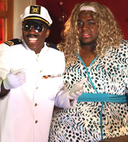Trexx And Flipside. Image shows from L to R: Flipside (David Ajala), Trexx (Peter Dalton). Copyright: Hanrahan Media. Trexx And Flipside. Image shows from L to R: Flipside (David Ajala), Trexx (Peter Dalton). Copyright: Hanrahan Media.