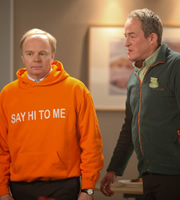 Trollied. Image shows from L to R: Gavin (Jason Watkins), Neville (Dominic Coleman). Copyright: Roughcut Television. Trollied. Image shows from L to R: Gavin (Jason Watkins), Neville (Dominic Coleman). Copyright: Roughcut Television.