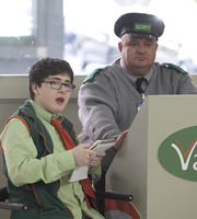 Trollied. Image shows from L to R: Harry (Jack Carroll), Ian (Victor McGuire). Copyright: Roughcut Television. Trollied. Image shows from L to R: Harry (Jack Carroll), Ian (Victor McGuire). Copyright: Roughcut Television.