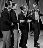 Two Of A Kind. Image shows from L to R: Sid (Sid Green), Dick (Dick Hills), Ernie Wise, Eric Morecambe. Copyright: Associated Television. Two Of A Kind. Image shows from L to R: Sid (Sid Green), Dick (Dick Hills), Ernie Wise, Eric Morecambe. Copyright: Associated Television.