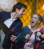 Two Pints Of Lager And A Packet Of Crisps. Image shows from L to R: Jonny (Ralf Little), Janet (Sheridan Smith). Copyright: BBC. Two Pints Of Lager And A Packet Of Crisps. Image shows from L to R: Jonny (Ralf Little), Janet (Sheridan Smith). Copyright: BBC.