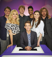Virtually Famous. Image shows from L to R: Chris Stark, Pixie Lott, James Acaster, Kevin McHale, Troy Von Scheibner, Aisling Bea, Seann Walsh. Copyright: Talkback / Hungry Bear Media. Virtually Famous. Image shows from L to R: Chris Stark, Pixie Lott, James Acaster, Kevin McHale, Troy Von Scheibner, Aisling Bea, Seann Walsh. Copyright: Talkback / Hungry Bear Media.