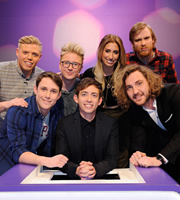 Virtually Famous. Image shows from L to R: Rob Beckett, Chris Stark, Tyler Oakley, Kevin McHale, Stacey Solomon, Seann Walsh, Bobby Mair. Copyright: Talkback / Hungry Bear Media. Virtually Famous. Image shows from L to R: Rob Beckett, Chris Stark, Tyler Oakley, Kevin McHale, Stacey Solomon, Seann Walsh, Bobby Mair. Copyright: Talkback / Hungry Bear Media.