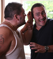 White Van Man. Image shows from L to R: Terry (Ricky Grover), Ollie (Will Mellor). Copyright: ITV Studios. White Van Man. Image shows from L to R: Terry (Ricky Grover), Ollie (Will Mellor). Copyright: ITV Studios.