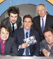 Would I Lie To You?. Image shows from L to R: David Mitchell, Jack Whitehall, Rob Brydon, Nick Hewer, Lee Mack. Copyright: Zeppotron. Would I Lie To You?. Image shows from L to R: David Mitchell, Jack Whitehall, Rob Brydon, Nick Hewer, Lee Mack. Copyright: Zeppotron.