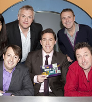 Would I Lie To You?. Image shows from L to R: David Mitchell, Greg Davies, Rob Brydon, Phil Tufnell, Lee Mack. Copyright: Zeppotron. Would I Lie To You?. Image shows from L to R: David Mitchell, Greg Davies, Rob Brydon, Phil Tufnell, Lee Mack. Copyright: Zeppotron.