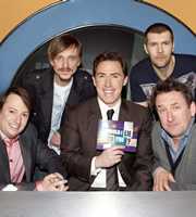 Would I Lie To You?. Image shows from L to R: David Mitchell, Mackenzie Crook, Rob Brydon, Rhod Gilbert, Lee Mack. Copyright: Zeppotron. Would I Lie To You?. Image shows from L to R: David Mitchell, Mackenzie Crook, Rob Brydon, Rhod Gilbert, Lee Mack. Copyright: Zeppotron.