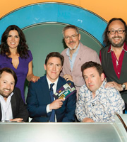 Would I Lie To You?. Image shows from L to R: David Mitchell, Susanna Reid, Rob Brydon, Griff Rhys Jones, Lee Mack, Dave Myers. Copyright: Zeppotron. Would I Lie To You?. Image shows from L to R: David Mitchell, Susanna Reid, Rob Brydon, Griff Rhys Jones, Lee Mack, Dave Myers. Copyright: Zeppotron.