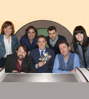 Would I Lie To You?. Image shows from L to R: Fiona Bruce, David Mitchell, Micky Flanagan, Rob Brydon, Steve Jones, Lee Mack, Claudia Winkleman. Copyright: Zeppotron. Would I Lie To You?. Image shows from L to R: Fiona Bruce, David Mitchell, Micky Flanagan, Rob Brydon, Steve Jones, Lee Mack, Claudia Winkleman. Copyright: Zeppotron.
