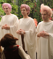 Yonderland. Image shows from L to R: Ben Willbond, Laurence Rickard, Jim Howick. Copyright: Working Title Films. Yonderland. Image shows from L to R: Ben Willbond, Laurence Rickard, Jim Howick. Copyright: Working Title Films.
