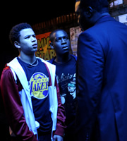 Youngers. Image shows from L to R: Jay (Calvin Demba), Yemi (Ade Oyefeso). Copyright: Big Talk Productions. Youngers. Image shows from L to R: Jay (Calvin Demba), Yemi (Ade Oyefeso). Copyright: Big Talk Productions.
