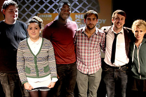 BBC New Comedy Award. Image shows from L to R: Matt Rees, Harriet Kemsley, Kwame Asante, Stuart Hossack, Matt Winning, Lucy Beaumont. Copyright: BBC. BBC New Comedy Award. Image shows from L to R: Matt Rees, Harriet Kemsley, Kwame Asante, Stuart Hossack, Matt Winning, Lucy Beaumont. Copyright: BBC.