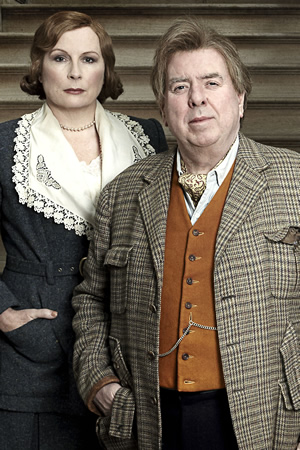 Blandings. Image shows from L to R: Connie (Jennifer Saunders), Clarence (Timothy Spall). Copyright: Mammoth Screen. Blandings. Image shows from L to R: Connie (Jennifer Saunders), Clarence (Timothy Spall). Copyright: Mammoth Screen.