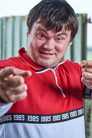 Brassic. Cardi (Tom Hanson). Copyright: Calamity Films. Brassic. Cardi (Tom Hanson). Copyright: Calamity Films.