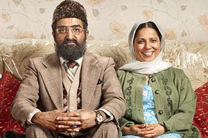 Citizen Khan. Image shows from L to R: Mr Khan (Adil Ray), Mrs Khan (Shobu Kapoor). Copyright: BBC. Citizen Khan. Image shows from L to R: Mr Khan (Adil Ray), Mrs Khan (Shobu Kapoor). Copyright: BBC.