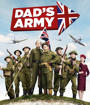 Dad's Army. Image shows from L to R: Private Frazer (Bill Paterson), Private Joe Walker (Daniel Mays), Corporal Jack Jones (Tom Courtenay), Sergeant Arthur Wilson (Bill Nighy), Captain George Mainwaring (Toby Jones), Private Godfrey (Michael Gambon), Private Frank Pike (Blake Harrison), Rose Winters (Catherine Zeta-Jones). Copyright: Universal Pictures / DJ Films. Dad's Army. Image shows from L to R: Private Frazer (Bill Paterson), Private Joe Walker (Daniel Mays), Corporal Jack Jones (Tom Courtenay), Sergeant Arthur Wilson (Bill Nighy), Captain George Mainwaring (Toby Jones), Private Godfrey (Michael Gambon), Private Frank Pike (Blake Harrison), Rose Winters (Catherine Zeta-Jones). Copyright: Universal Pictures / DJ Films.