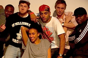 Dong Comedy. Image shows from L to R: Marlon Davis, Jack Hobbs, Michelle De Swarte, Marlon Davis, Rob Carter, Big Ted. Copyright: BBC. Dong Comedy. Image shows from L to R: Marlon Davis, Jack Hobbs, Michelle De Swarte, Marlon Davis, Rob Carter, Big Ted. Copyright: BBC.