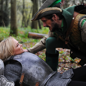 Drunk History. Image shows from L to R: Maid Marian (Emma Bunton), Robin Hood (Mathew Baynton). Copyright: Tiger Aspect Productions. Drunk History. Image shows from L to R: Maid Marian (Emma Bunton), Robin Hood (Mathew Baynton). Copyright: Tiger Aspect Productions.