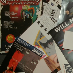 Flyers at the Edinburgh Fringe 2014. Flyers at the Edinburgh Fringe 2014.