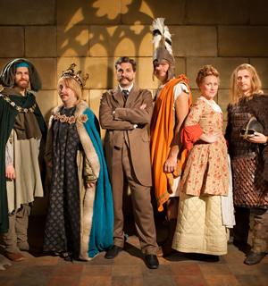 Horrible Histories. Image shows from L to R: Mathew Baynton, Jim Howick, Ben Willbond, Simon Farnaby, Martha Howe-Douglas, Laurence Rickard. Copyright: Lion Television / Citrus Television. Horrible Histories. Image shows from L to R: Mathew Baynton, Jim Howick, Ben Willbond, Simon Farnaby, Martha Howe-Douglas, Laurence Rickard. Copyright: Lion Television / Citrus Television.