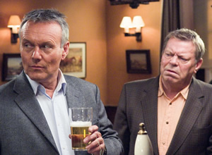 The Invisibles. Image shows from L to R: Maurice Riley (Anthony Head), Syd Woolsey (Warren Clarke). Copyright: Company Pictures. The Invisibles. Image shows from L to R: Maurice Riley (Anthony Head), Syd Woolsey (Warren Clarke). Copyright: Company Pictures.