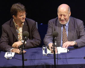 Just A Minute. Image shows from L to R: Paul Merton, Clement Freud. Copyright: BBC. Just A Minute. Image shows from L to R: Paul Merton, Clement Freud. Copyright: BBC.