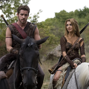 Kröd Mändoon And The Flaming Sword Of Fire. Image shows from L to R: Krod Mandoon (Sean Maguire), Aneka (India de Beaufort). Copyright: Hat Trick Productions / Comedy Central. Kröd Mändoon And The Flaming Sword Of Fire. Image shows from L to R: Krod Mandoon (Sean Maguire), Aneka (India de Beaufort). Copyright: Hat Trick Productions / Comedy Central.