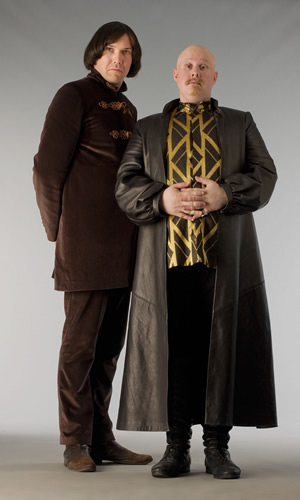 Kröd Mändoon And The Flaming Sword Of Fire. Image shows from L to R: Chancellor Dongalor (Matt Lucas), Barnabus (Alex Macqueen). Copyright: Hat Trick Productions / Comedy Central. Kröd Mändoon And The Flaming Sword Of Fire. Image shows from L to R: Chancellor Dongalor (Matt Lucas), Barnabus (Alex Macqueen). Copyright: Hat Trick Productions / Comedy Central.