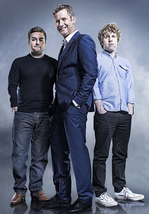 The Last Leg. Image shows from L to R: Alex Brooker, Adam Hills, Josh Widdicombe. Copyright: Open Mike Productions. The Last Leg. Image shows from L to R: Alex Brooker, Adam Hills, Josh Widdicombe. Copyright: Open Mike Productions.