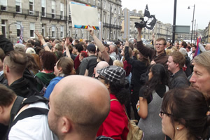 Crowd watching Mark Thomas' LGBT gig. Crowd watching Mark Thomas' LGBT gig.