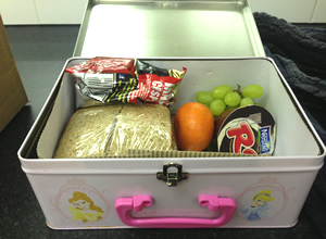 Lucy Porter's lunchbox.