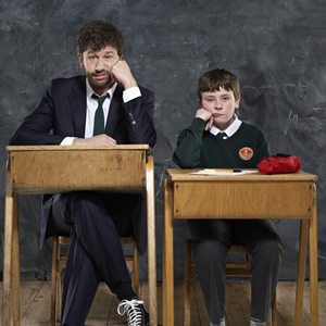 Moone Boy. Image shows from L to R: Sean Murphy (Chris O'Dowd), Martin (David Rawle). Copyright: Baby Cow Productions / Sprout Pictures. Moone Boy. Image shows from L to R: Sean Murphy (Chris O'Dowd), Martin (David Rawle). Copyright: Baby Cow Productions / Sprout Pictures.