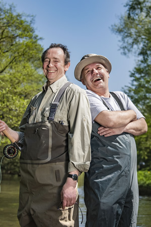 Mortimer & Whitehouse: Gone Fishing. Image shows from L to R: Paul Whitehouse, Bob Mortimer. Copyright: Owl Power. Mortimer & Whitehouse: Gone Fishing. Image shows from L to R: Paul Whitehouse, Bob Mortimer. Copyright: Owl Power.