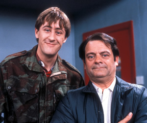 Only Fools And Horses. Image shows from L to R: Rodney (Nicholas Lyndhurst), Del (David Jason). Copyright: BBC. Only Fools And Horses. Image shows from L to R: Rodney (Nicholas Lyndhurst), Del (David Jason). Copyright: BBC.
