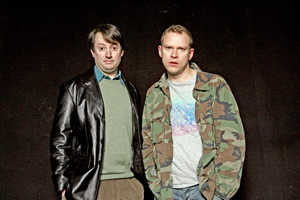 Peep Show. Image shows from L to R: Mark Corrigan (David Mitchell), Jeremy Usbourne (Robert Webb). Copyright: Objective Productions. Peep Show. Image shows from L to R: Mark Corrigan (David Mitchell), Jeremy Usbourne (Robert Webb). Copyright: Objective Productions.