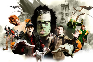 Psychoville. Image shows from L to R: Mr Jelly (Reece Shearsmith), Phil Walker (Reece Shearsmith), David Sowerbutts (Steve Pemberton), Drew (Alex Waldmann), Oscar Lomax (Steve Pemberton), Joy Aston (Dawn French). Copyright: BBC. Psychoville. Image shows from L to R: Mr Jelly (Reece Shearsmith), Phil Walker (Reece Shearsmith), David Sowerbutts (Steve Pemberton), Drew (Alex Waldmann), Oscar Lomax (Steve Pemberton), Joy Aston (Dawn French). Copyright: BBC.